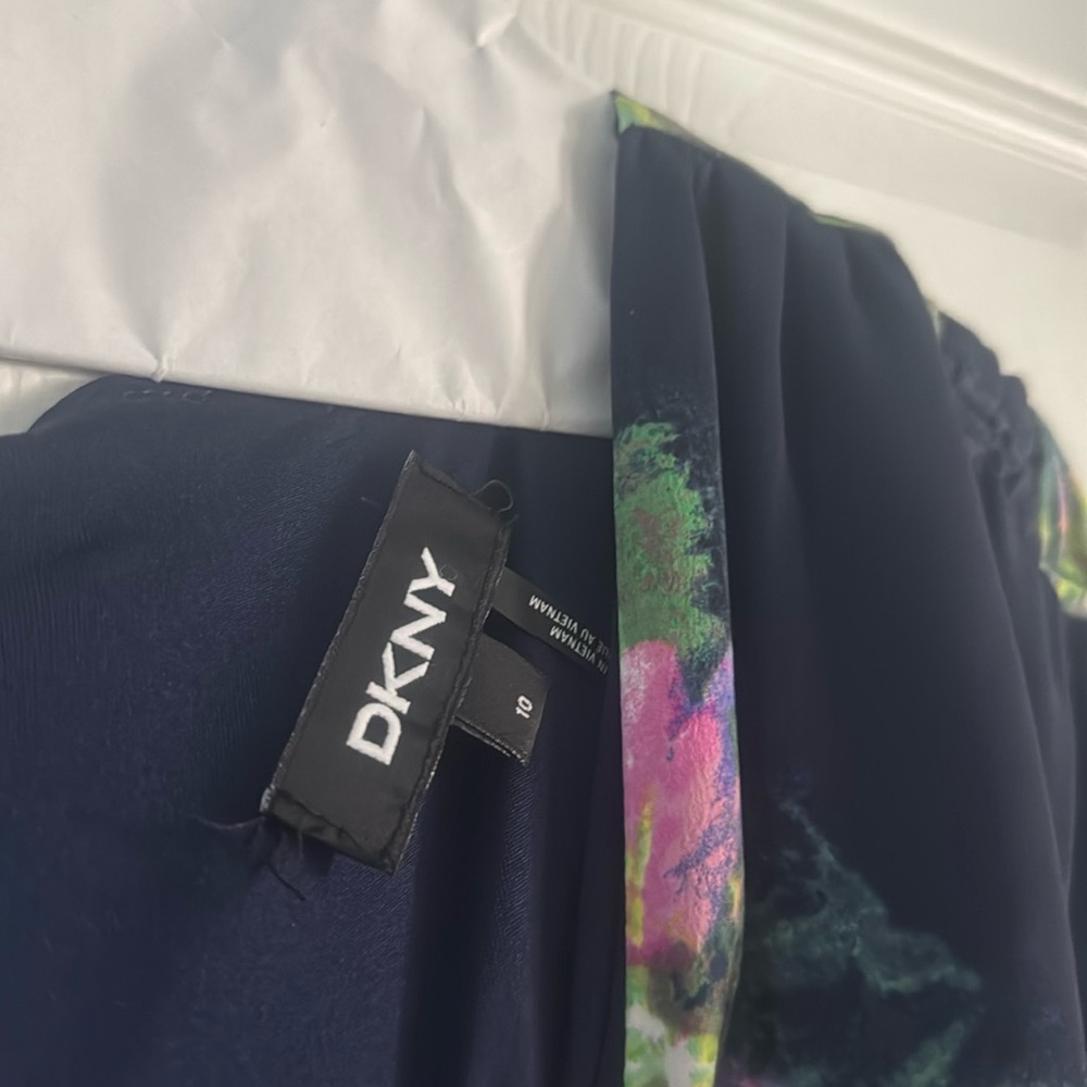 For sale: DKNY navy floral dress